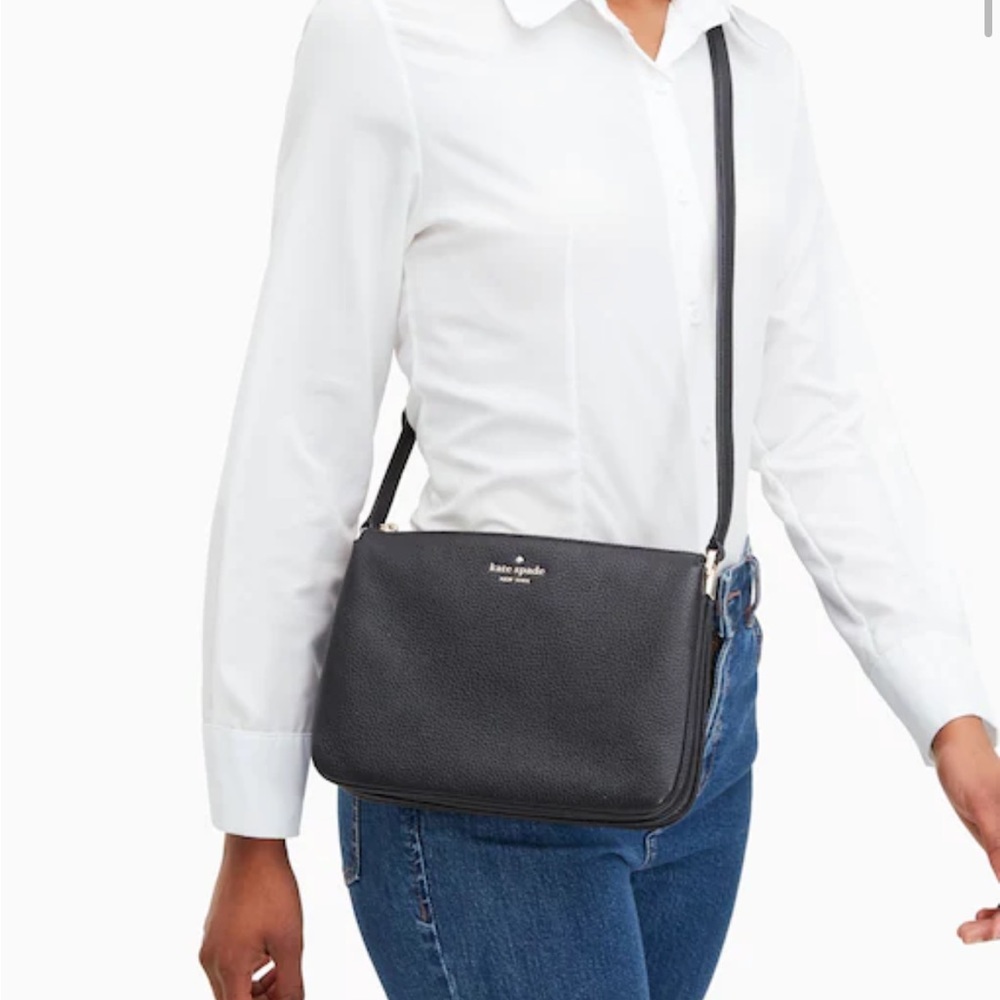 Kate Spade Leila Triple Gusset Crossbody - Picture 1 of 13
